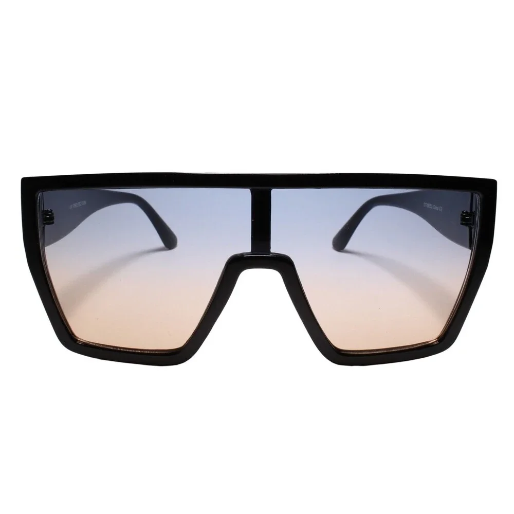 Dapper Clubbing Flat Top 80s 90s Hip Mens Womens Blue Lens Sunglasses